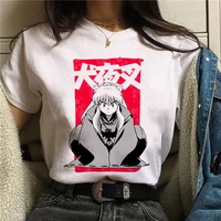 womens t shirt feudal demon inuyasha harajuku japanese anime t shirt oversized summer short sleeve female t shirt clothing