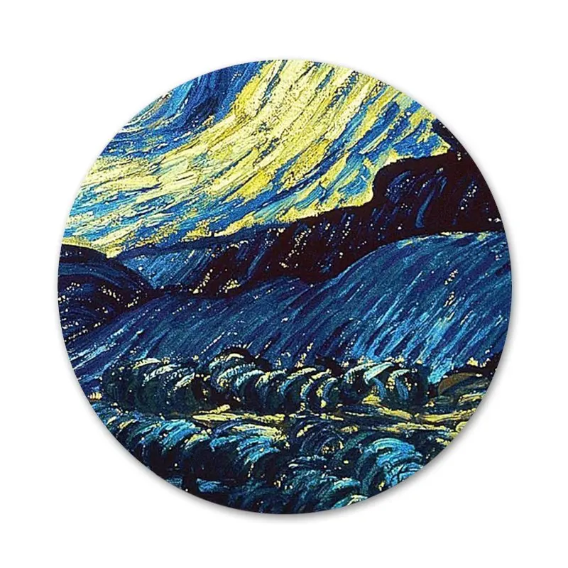 Винсент Ван Гог звездное небо картина маслом значки значок Металлические Значки