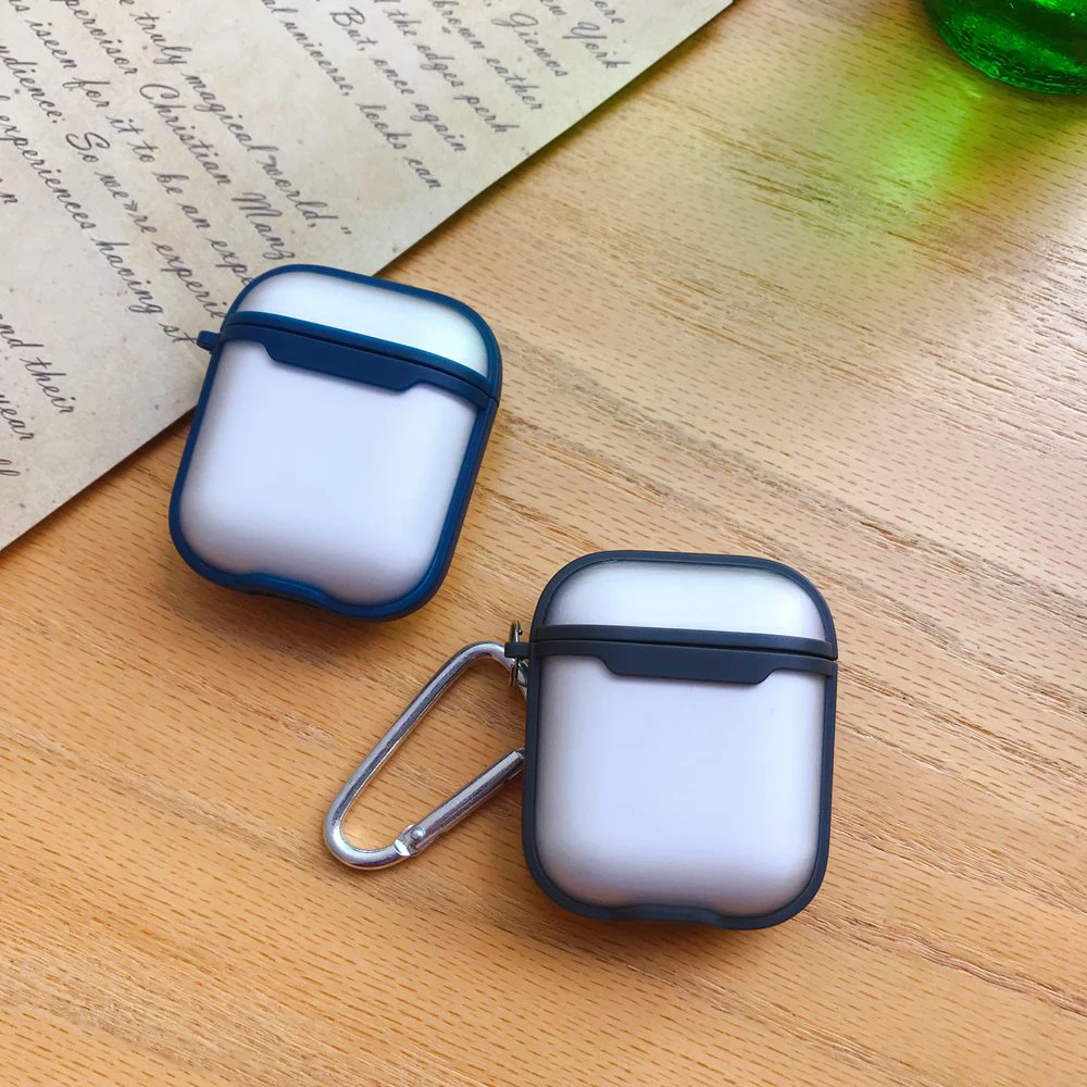 

Матовый чехол для Airpods 1 2, Матовый Жесткий чехол из поликарбоната для Airpods 1 2, Красочные защитные чехлы для Airpods 2, чехол с пряжкой