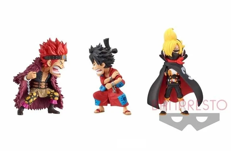

BANDAI Banpresto WCF One piece Wonokuni Kid Luffy Sanji Anime Toys Figure Vol.5
