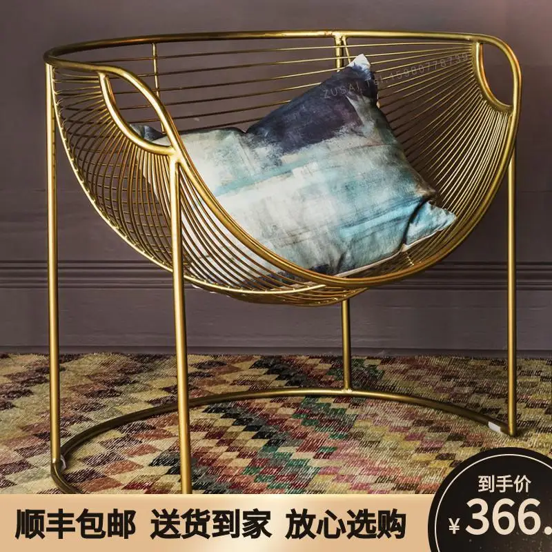 Скандинавское одиночное кресло Золотой Железный диван маленький для гостиной |