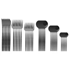 36 шт. черная матовая искусственная кожа с набор столовых приборов Ножи вилка обеденная ложка комплект Кухня столовые приборы посуда Нержавеющаясталь набор посуды