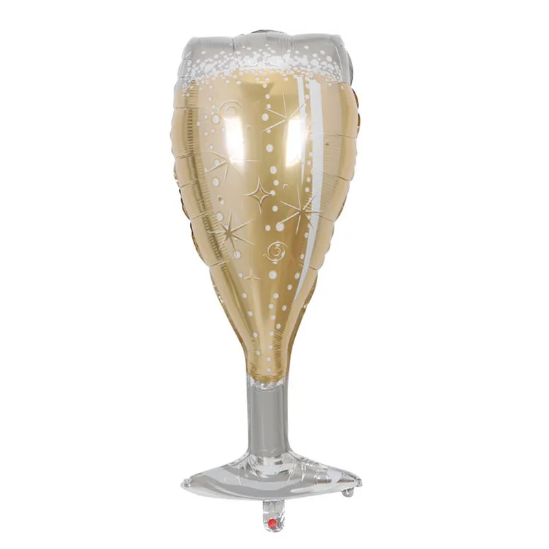 1 шт. Свадебные юбилейные вечерние фольга шарики в виде бутылок шампанского