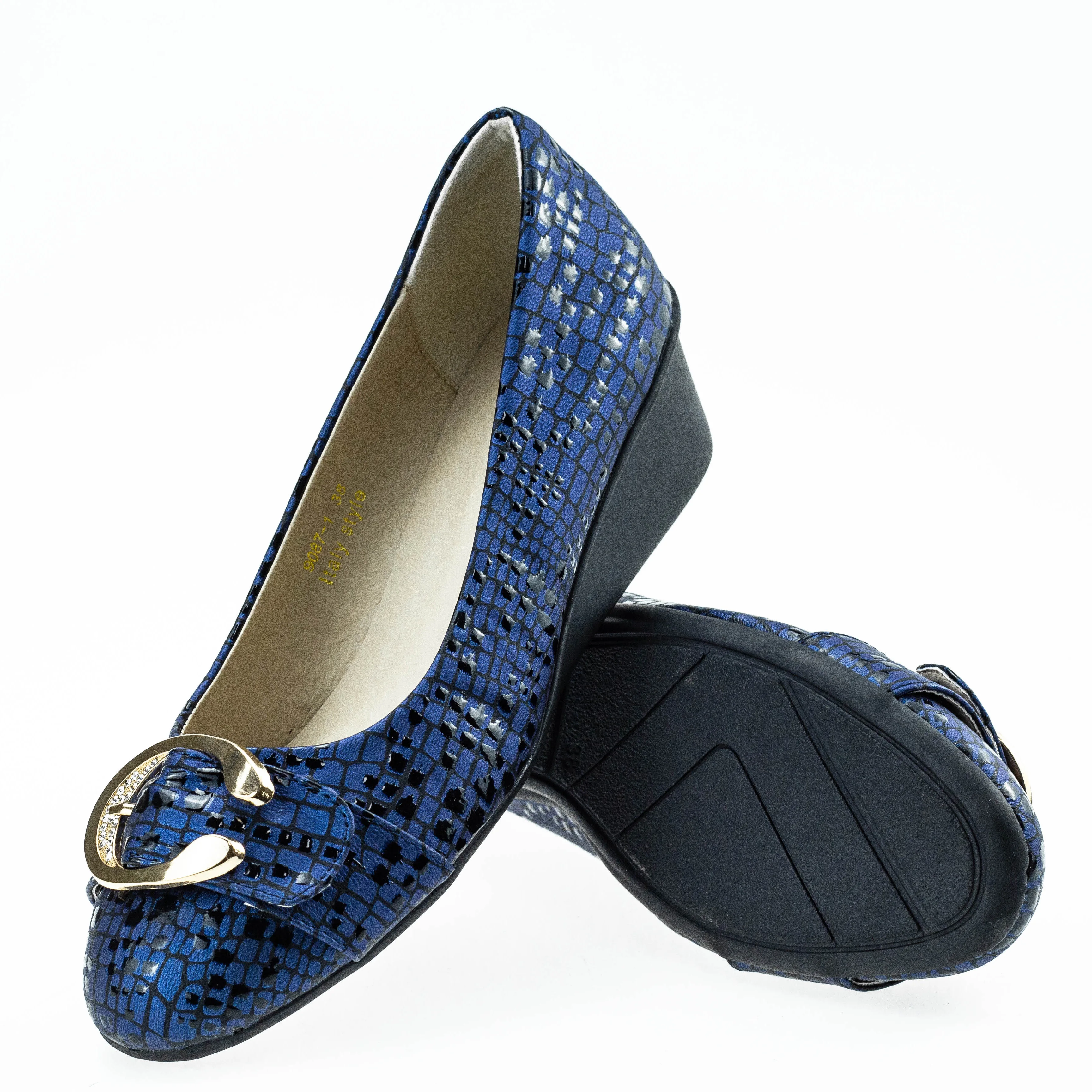 9087-1 Women Leather Shoes Slip on Loafers Plus Size 41 42 43 High Quality Ladies Shoes Snake Print Sexy Wedge Heels Shoes Girl