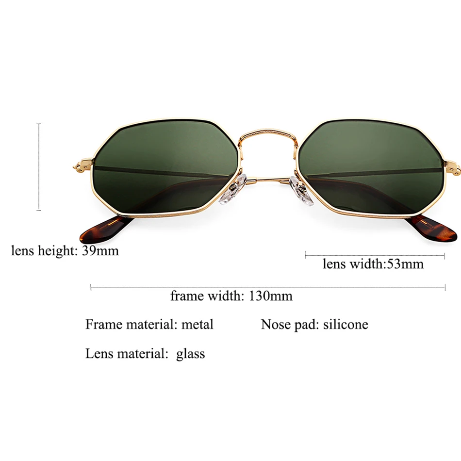 3556 Восьмиугольные классические солнцезащитные очки для женщин и мужчин 53 мм