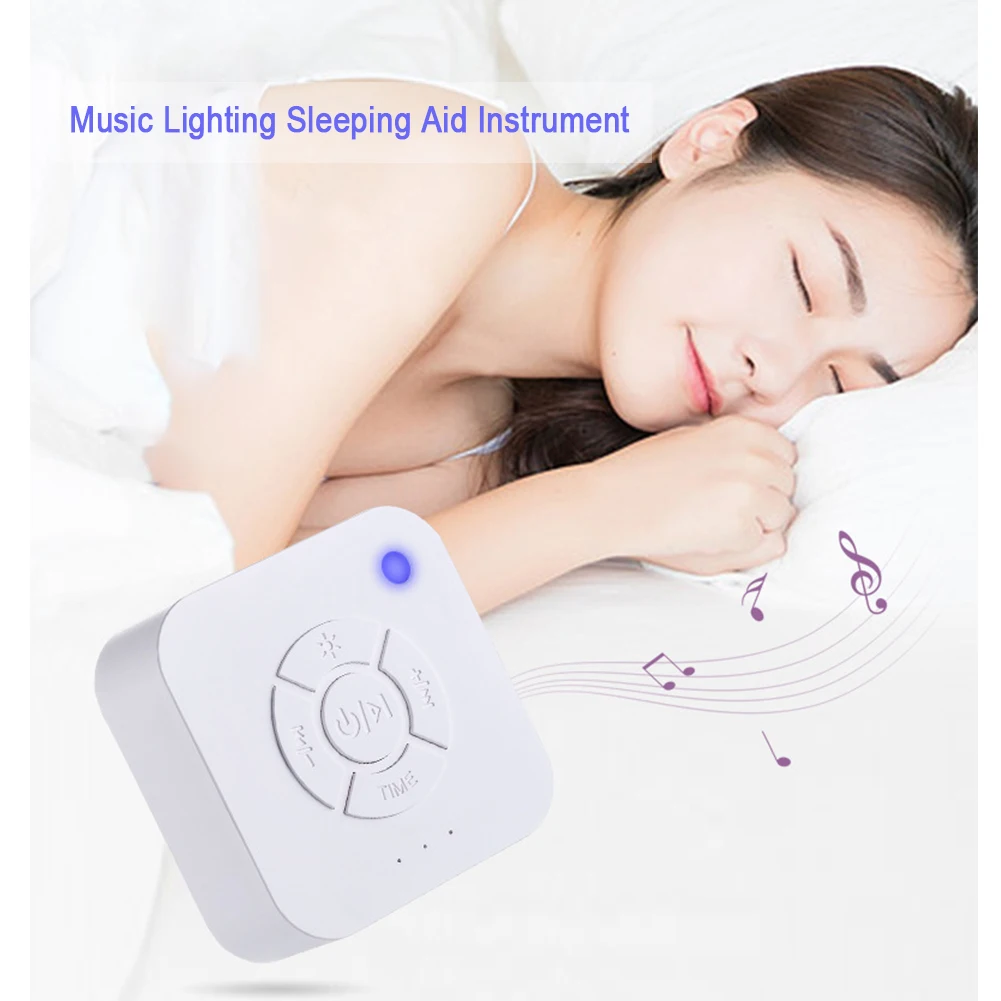 

Led Home Music Mini Baby Sleep Machine Breathing Light Relaxing Sounds USB Charging White Noise Insomniac Aid Timer