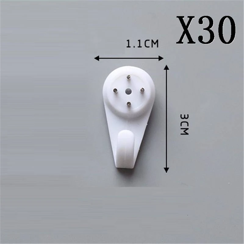 30 pcs SSS# BAO украшения крепкие бесшовные рамы крюк кухня гостиная спальня мебель аксессуары подвесная Настенная картина вешалка - Цвет: 30 pcs