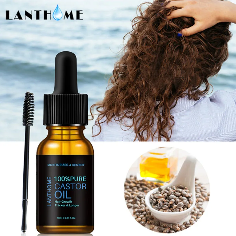 

100% Castor Oil Anti Hair Loss Hair Growth Nourishing Regrowth Quid Keratin Conditioner Longer Thicker Eyelash Eyebrow Hair Care