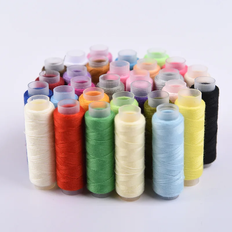 

30 цветов, 100% полиэфирная пряжа, швейная нить, рулон машинки, ручная вышивка, долговечная деталь