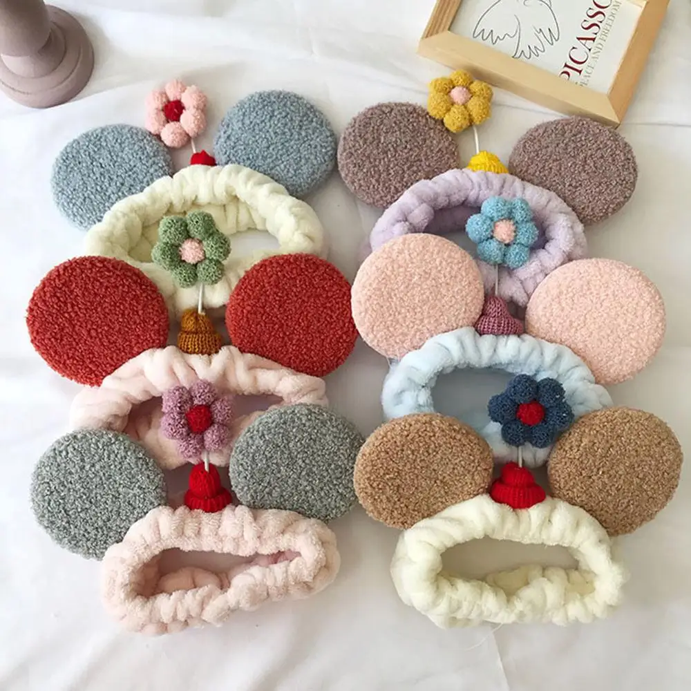 Женская резинка для волос с милыми мультяшными Микки и цветами очень милая