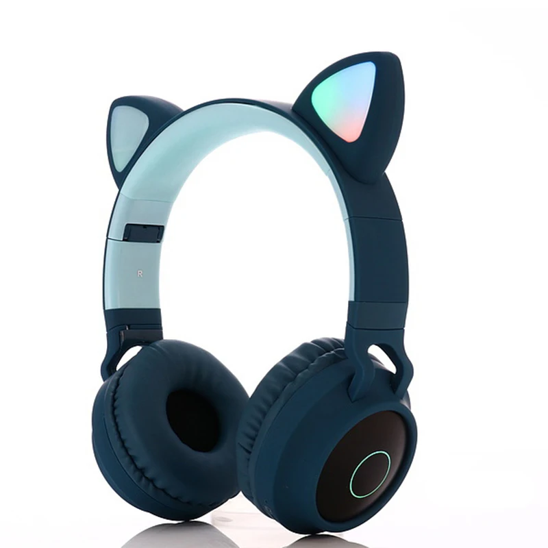 Беспроводные розовые наушники с кошачьими ушами Bluetooth 5 0 для девочек 3 цвета