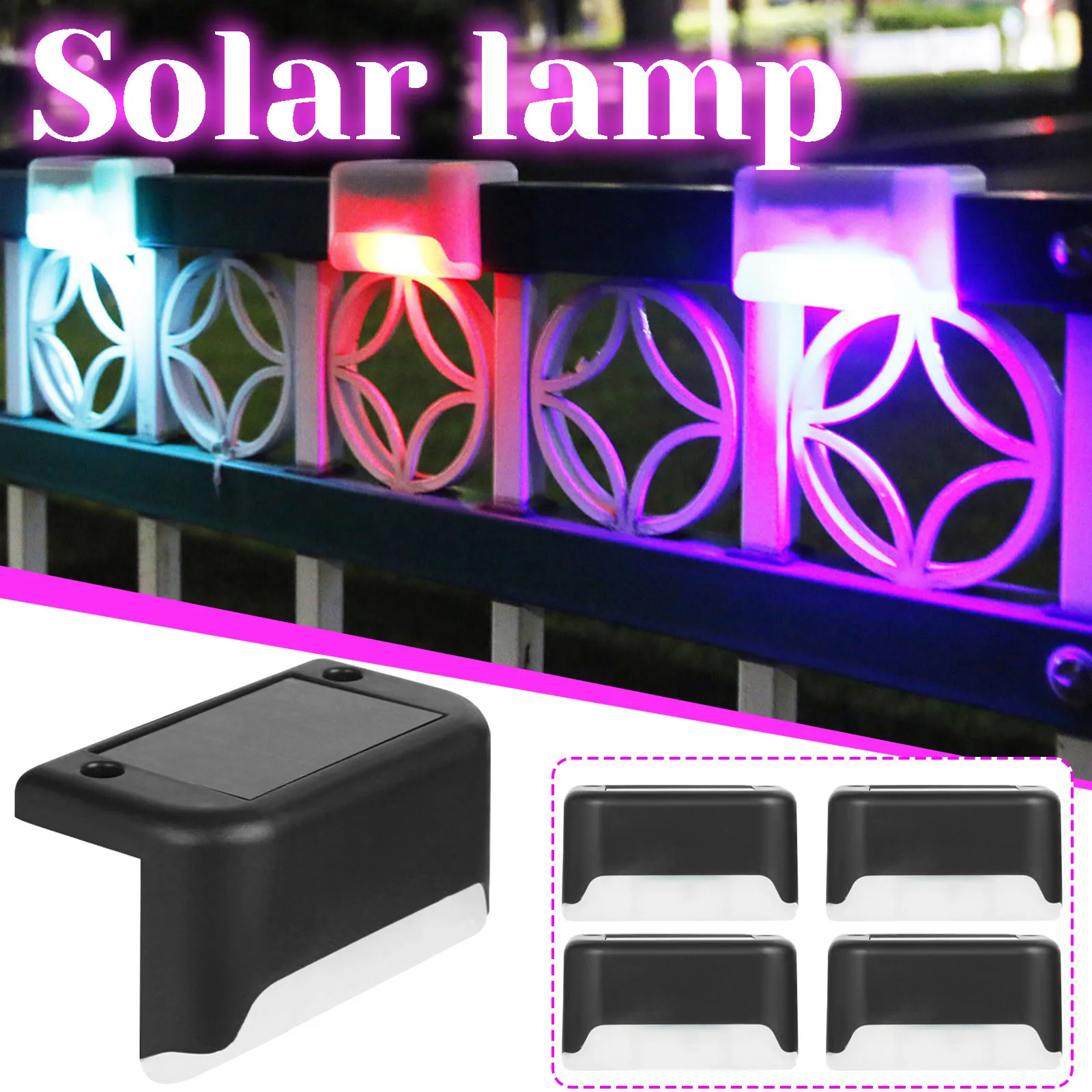 

Solar Power PIR Motion Sensor Wall Light Outdoor Garden Lamp Waterproof 4pc