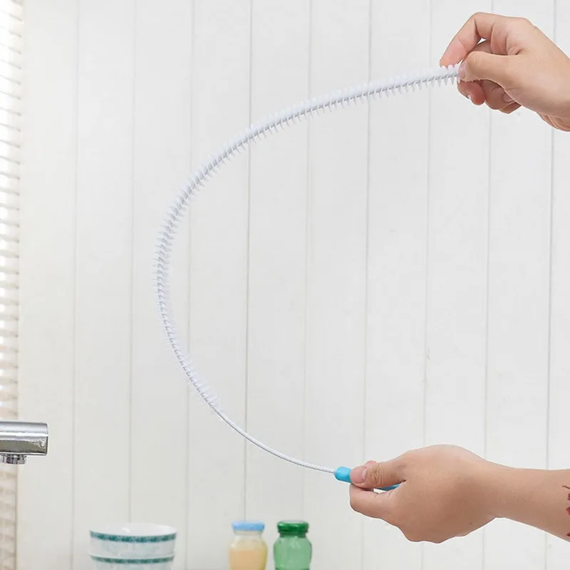 Stainless Steel Kitchen Cleaning Tools Sewer Brush Home Bendable Sink Tub Bathroom Dredge Pipe Accessories | Дом и сад