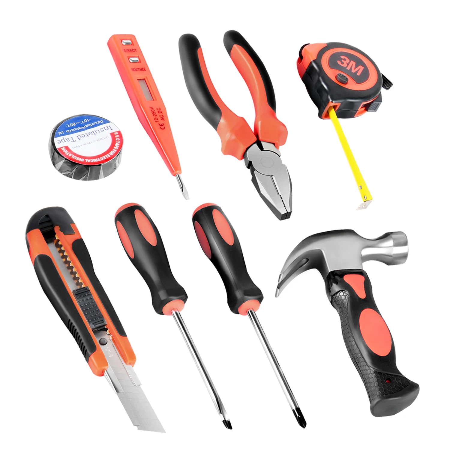 8 шт./компл. ручной инструмент набор общие бытовой ремонт комплект с Пластик Toolbox