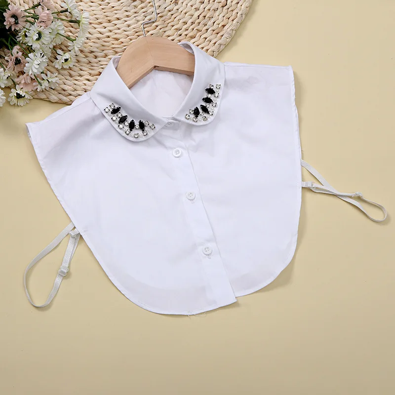 

Sitonjwly Cotton Fake Collars for Women Detachable Collars Female False Collar Lapel Shirt Half Blose Removable Nep Kraagie