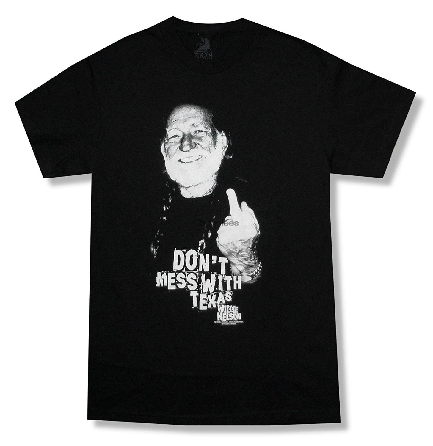 Мужская футболка Zion для взрослых Уилли Нельсон пальцы Техас |