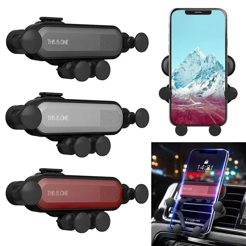 

Car Air Vent Mount Gravity Phone Holder Stand for IPhone Samsung Huawei Universal 360 Degree Auto-gip Rotatable Stable Bracket