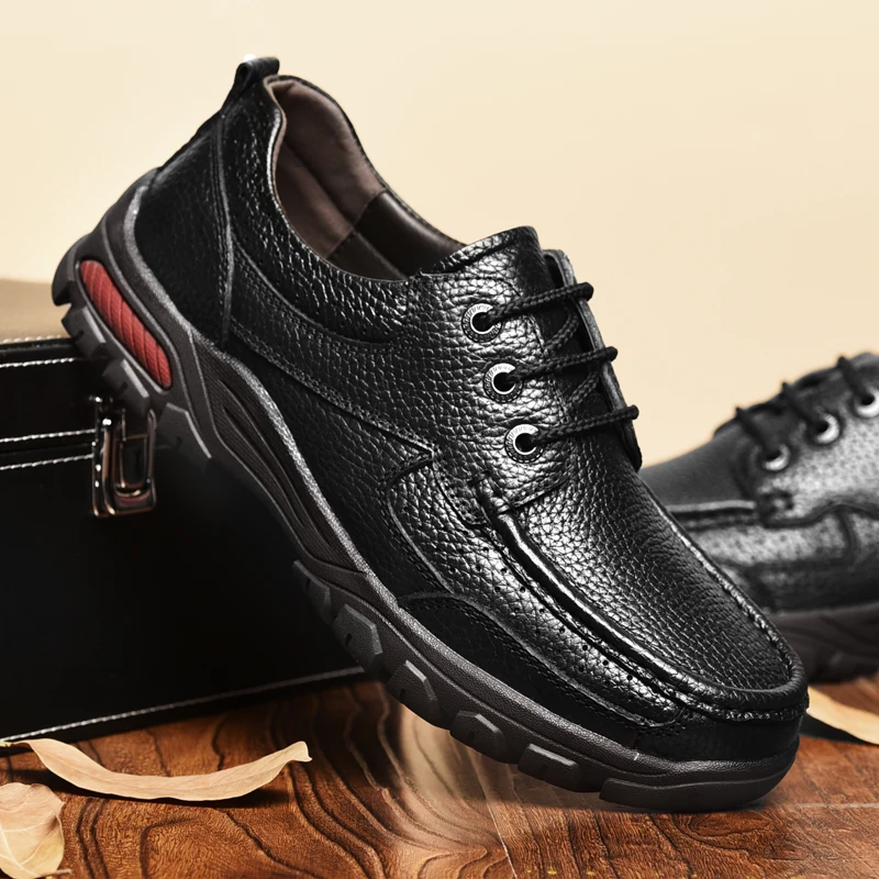 

Men Genuine Leather Casual Shoes Sneakers Male Fashion Footwear Mocassins Homme Gentleman Boots Buty Meskie Chaussure Homme VII