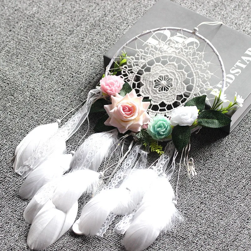 Dream Catcher DIY Decorative Pendant Flower Wall Hanging Decoration Wedding Decor Dreamy Girl Room Gift | Дом и сад