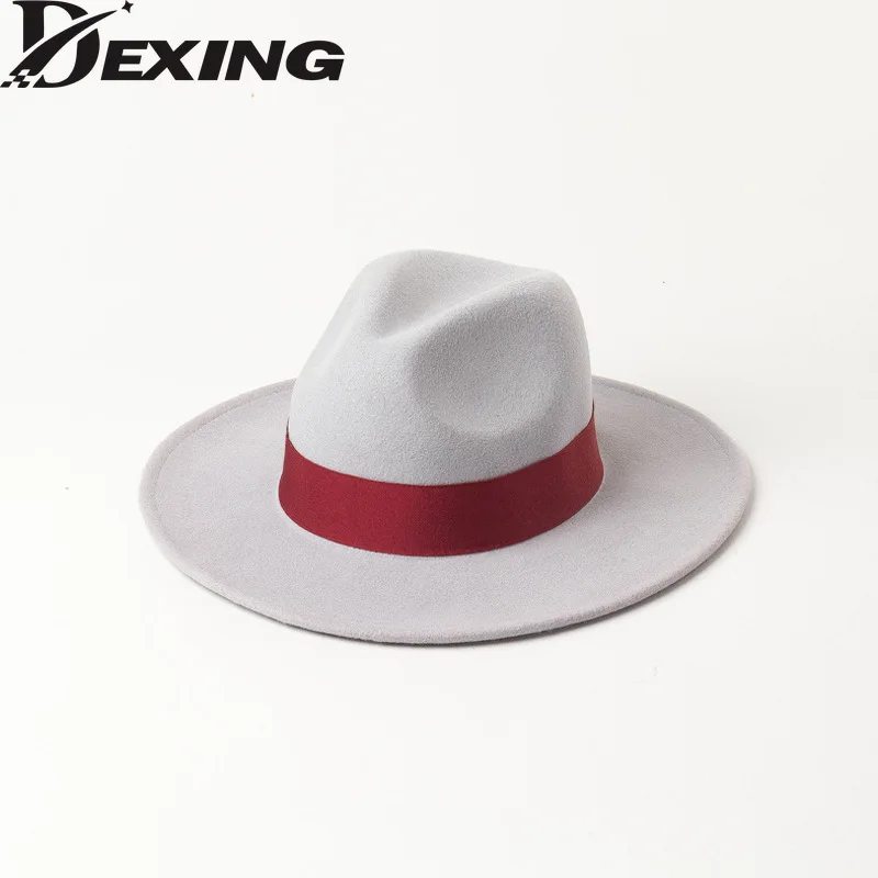 Spring Korean Version Classic Decoration  Delicate Woolen Jazz Top Fedora Hat Casual Fashion Felt Jazz Hat