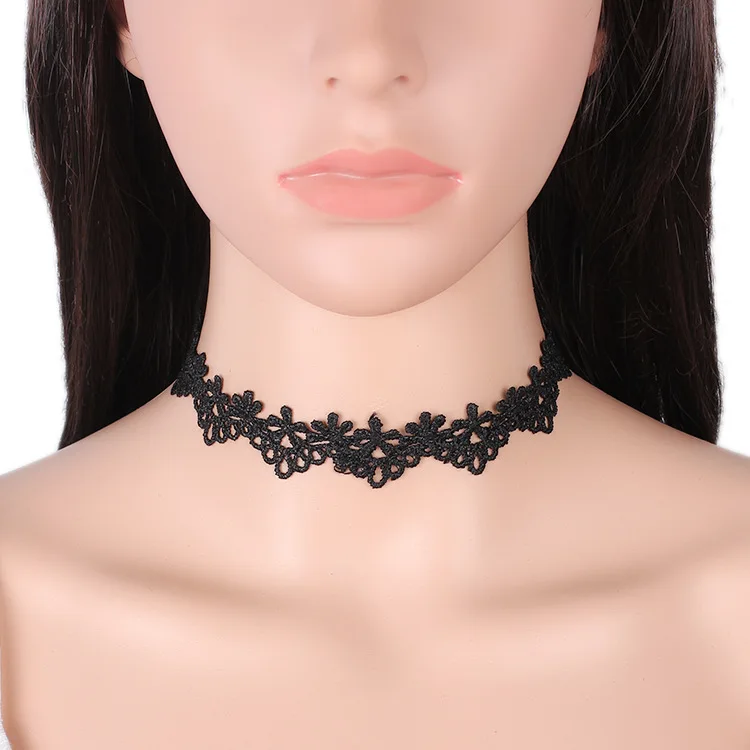 

Women Hollow Designs Black Leather & Velvet Choker Layered Choker Vintage Gothic Choker Women Gothic Necklace