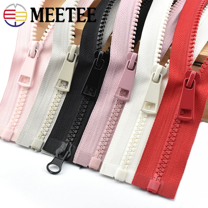 

Meetee 2 шт. 70/90 см 5 # разъемная застежка-молния смолы застежка-молния с открытым концом Авто замок застежки-молнии для вниз куртка швейная молни...