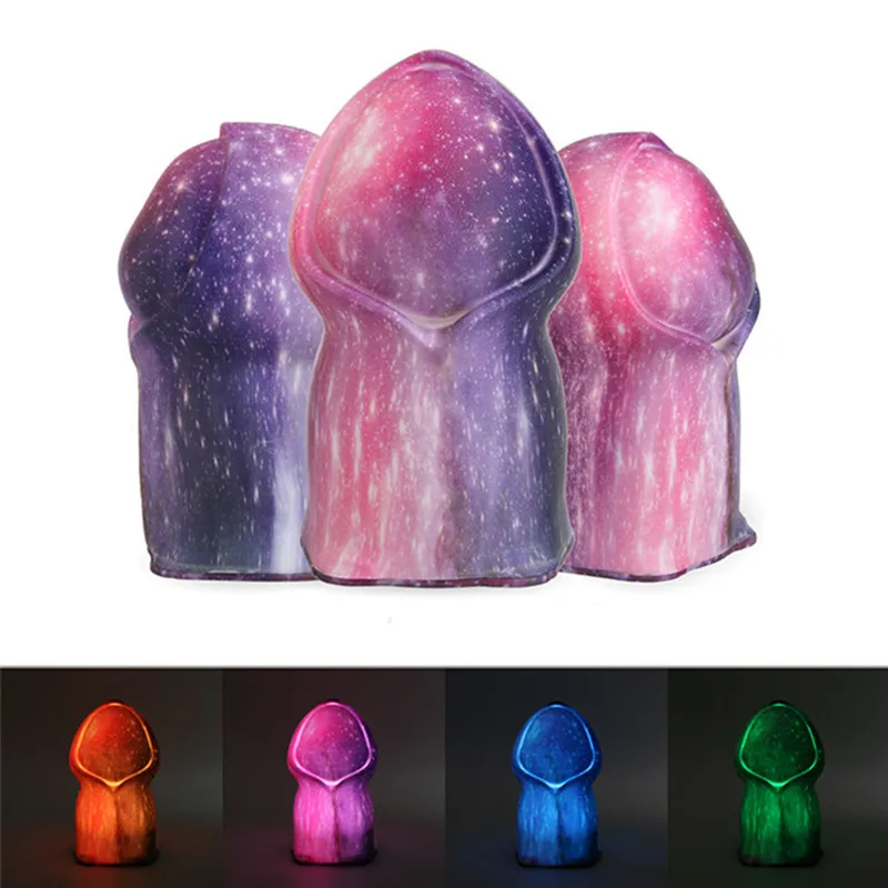 Новинка привидение звездное небо креативная 3D печать ночной Светильник USB