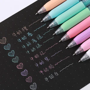 Ручка гелевая ZEBRA с зажимом, милая Выдвижная цветная ручка с изображением черного папара, для рисования, журнала, кавайные Канцтовары