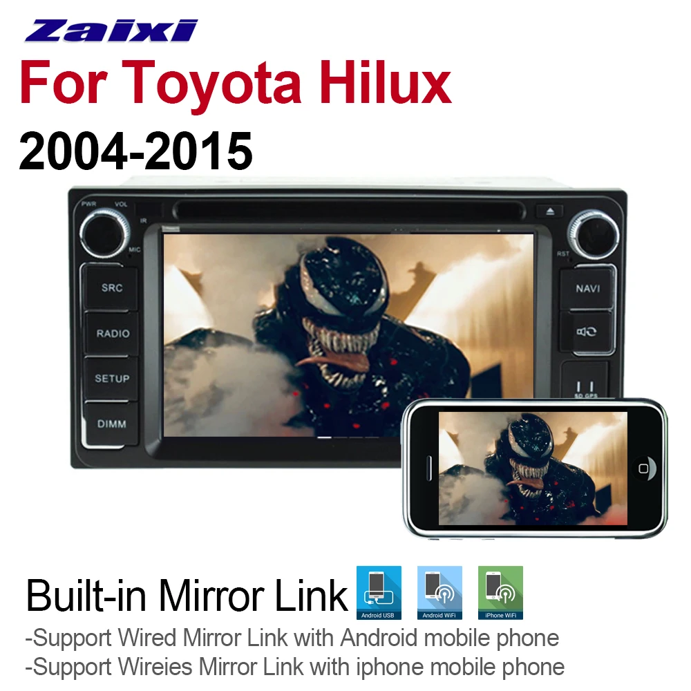 Автомобильный мультимедийный DVD плеер 2Din автомобильное радио для Toyota Hilux 2004 ~ 2015