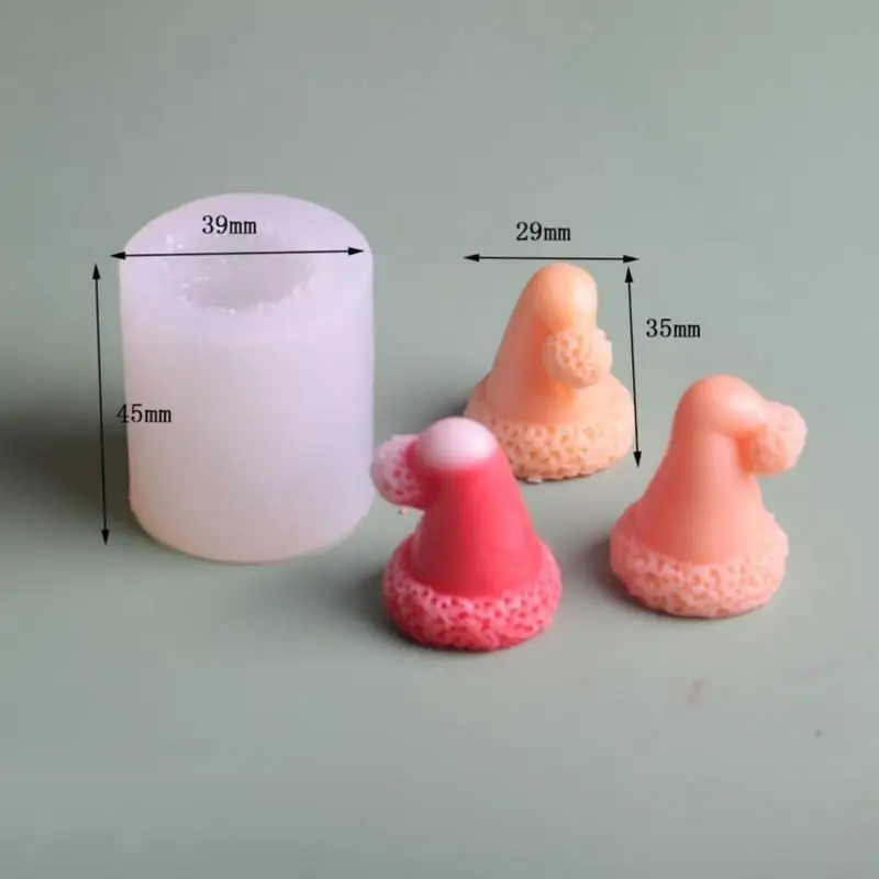 

Creative Christmas Hat Candle Silicone Mold DIY Geometry Candle Making Resin Soap Mold Christmas Gifts Craft Supplies Home Decor