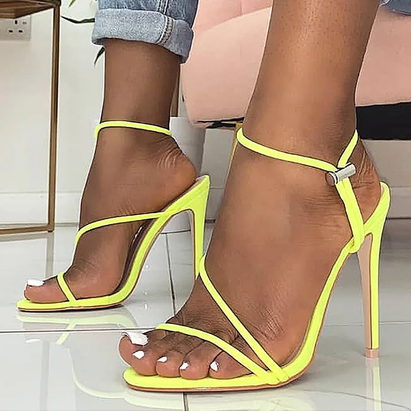 Женские босоножки на высоком каблуке летние 12 см большие размеры 43 | Обувь