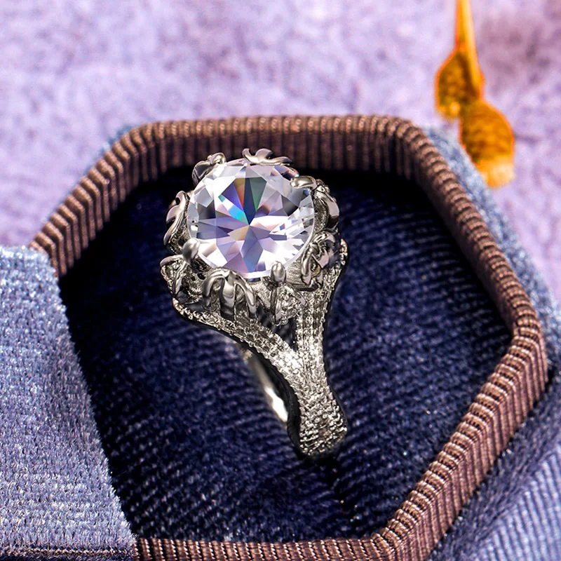 

Huitan Gorgeous Women Wedding Rings Brilliant Cubic Zircon Elegant Female Party Ring Delicate Anniversary Gift Statement Jewelry