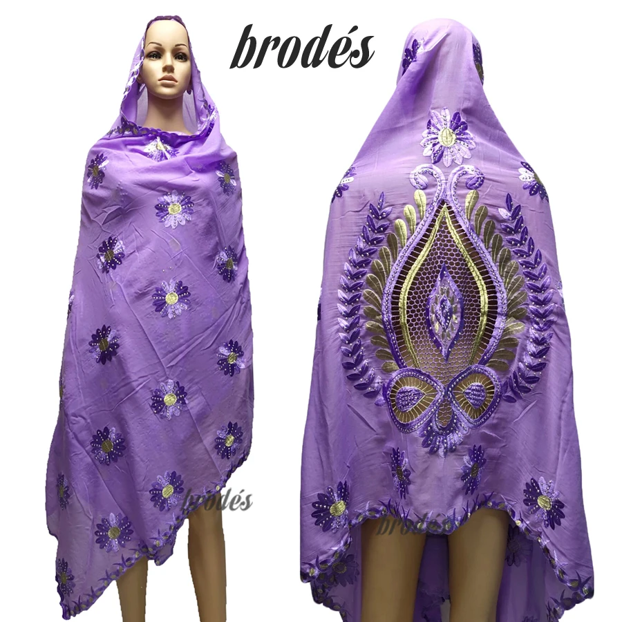 Африканский мусульманский шарф вышитый женский хлопковый красивый и