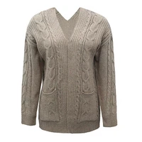 casual women sweater coat twist pattern female thick knitting cardigan coat cardigan sweater coat