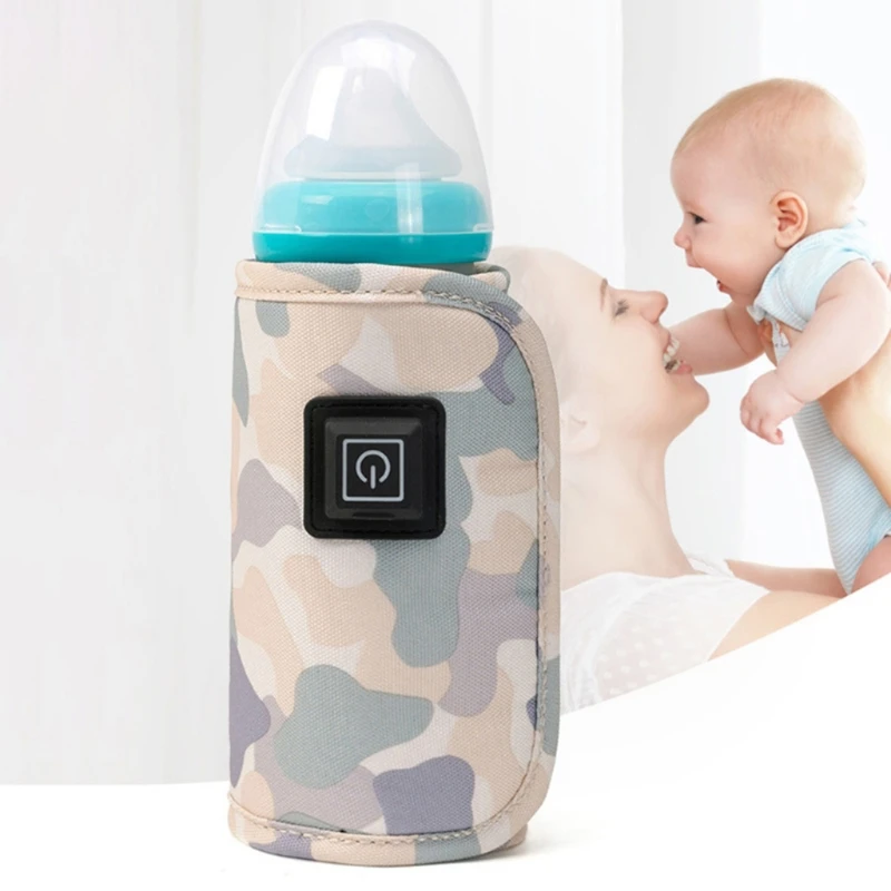 Portable USB Baby Bottle Warmer Travel Milk Warmer Insulation Thermostat Food Heater Infant Feeding Bottle Heated Cover