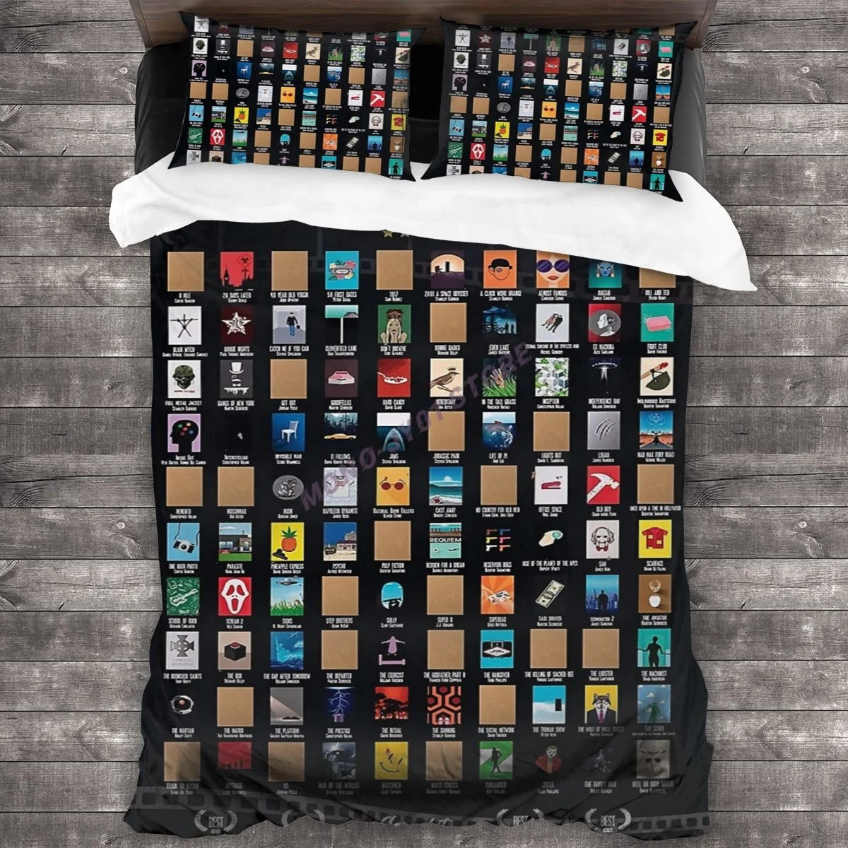 

100 Movies Bucket List Bedding Set Duvet Cover Pillowcases Comforter Bedding Sets Bedclothes