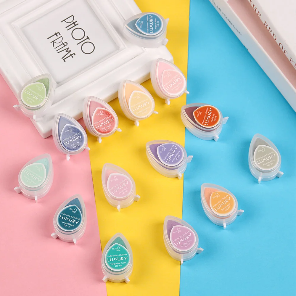 Модные 15 цветов чернильные прокладки для штампов подарок детей капли воды