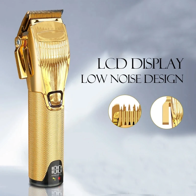 

Cordless Clipper Metal Barbershop 2500MAh 5H Salon Use Hair Cutting Haircut Cordless Hair Clipper Men Hair Trimmer