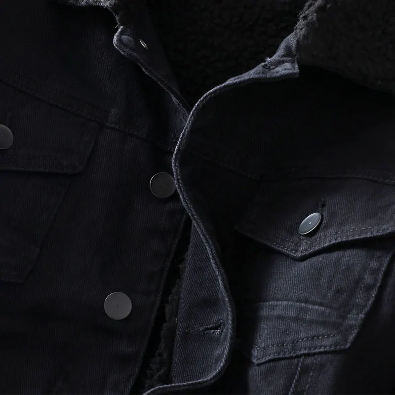Модная мужская куртка в британском стиле черная Высококачественная Толстая