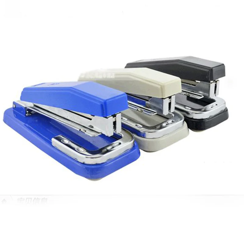 

1 Pcs Rotatable Metal Stapler Random Color Large Size for Office School Paper Binding K1499 K