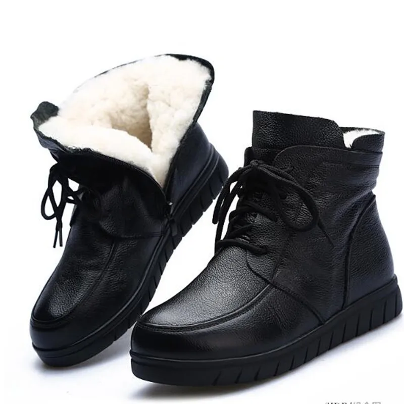 Ботинки женские из коровьей кожи на меху зимние 2021 | Обувь