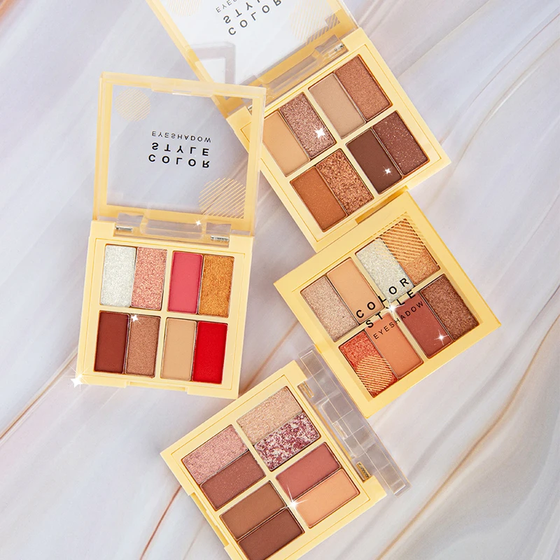 

8 Colors Eyeshadow Palette Matte Shimmering Naturally Long Lasting No Smudging Eye Shadow Glitter Waterproof Matte Nude Cosmetic