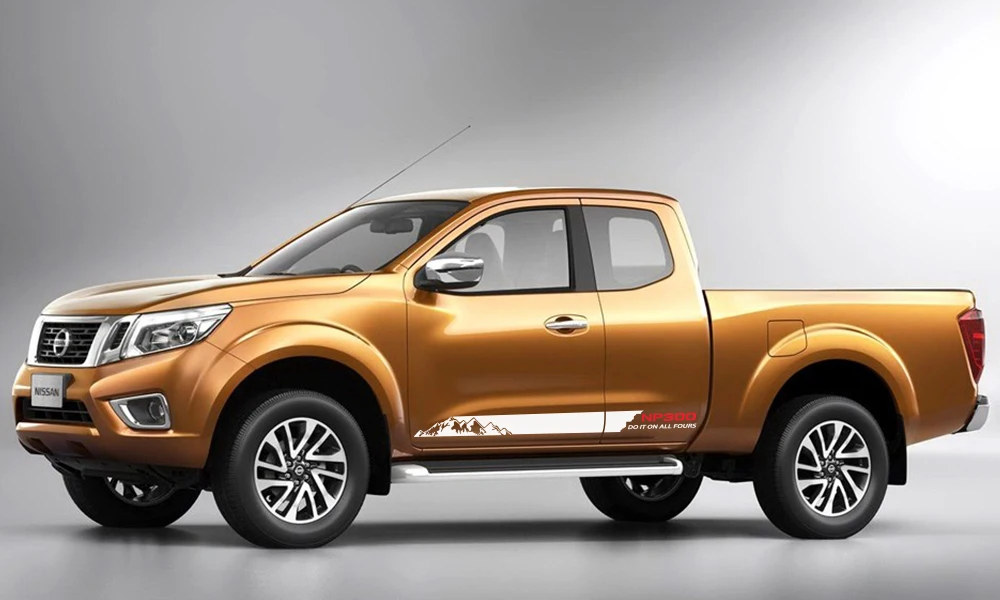2 шт. автомобильные длинные полосы наклейки для Nissan NAVARA NP300 DIY Авто Боковая дверь виниловая пленка наклейка спортивный стиль Тюнинг автомобиля аксессуары