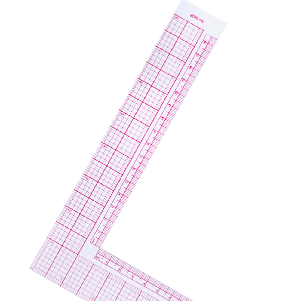 Ремесло школы шитья L форма резки одежды DIY пластик с ясным масштабом