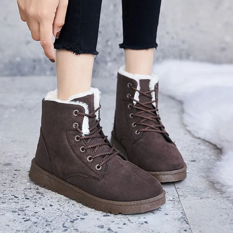 Женская обувь женские ботильоны 2019 модная зимняя зимние ботинки замшевые со
