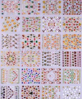 3d coloured christmas nail art stickers set 24 pcs gold or silver nail art stickers decals design nail art nail decals