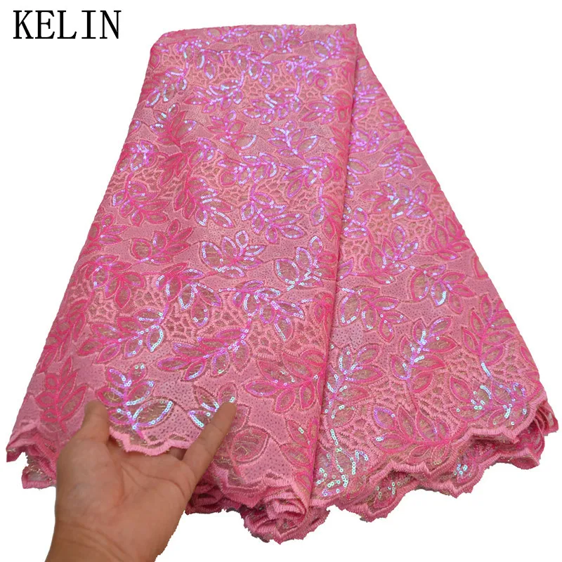 

African Lace Fabric 2020 High Quality Lace Sequins French Net Lace Tulle Mesh Fabrics Lace Wedding Dress FN011