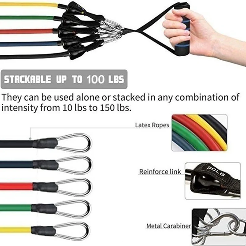 Набор эспандеров 14 шт./компл. эластичная резиновая лента для занятий йогой и
