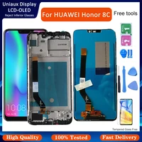 100 tested lcd for huawei honor 8c lcd display touch screen for honor 8 c display with frame replacement part bkk lx2tl0al10