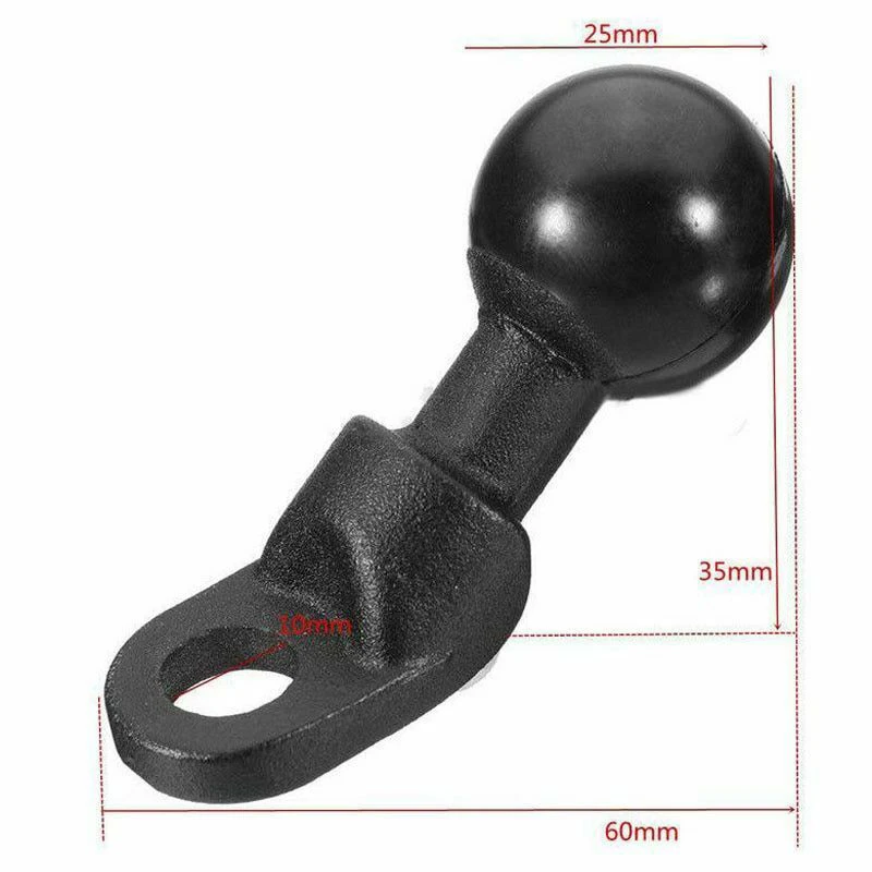 Motorcycle Angled Base W/ 10mm Hole 1'' Ball Head Adapter Work For RAM Mounts Gopro Camera Smartphone Garmin GPS | Автомобили и